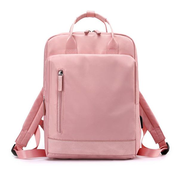 

solid color girl backpack women backpack handbag large capacity rucksack for college male student school bags new