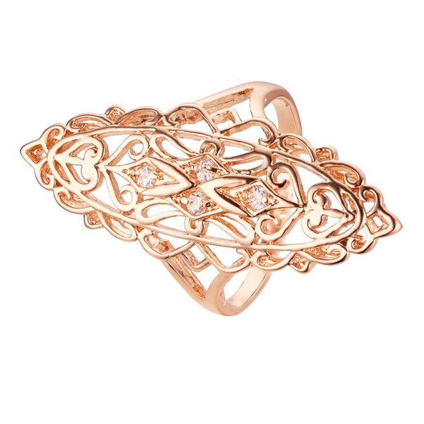 

1pcs 16mm big wide women 585 rose gold color wedding party crystal rings, Golden;silver