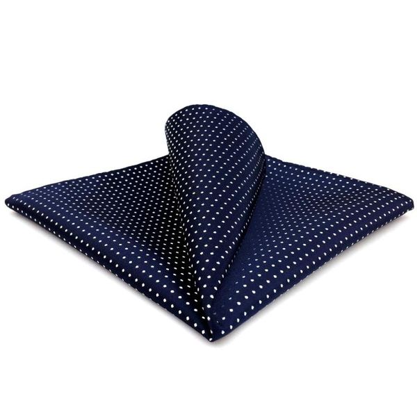 

mh6 pocket square polka dots navy dark blue white mens handkerchief silk, Black;blue
