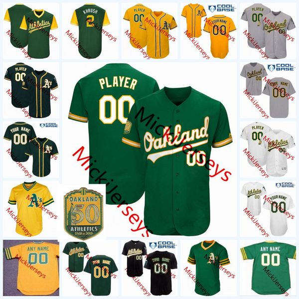 

Custom Oakland Baseball Jersey Khris Davis Sean Manaea Josh Phegley Franklin Barreto Dustin Fowler Matt Chapman Kendall Graveman Jersey