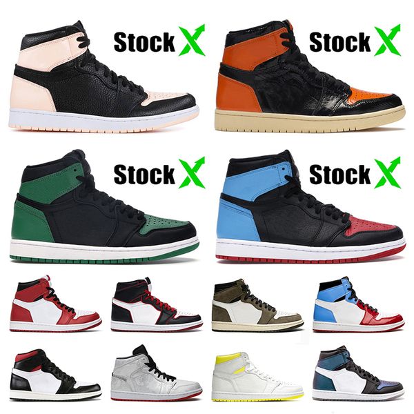 

mens womens 1 basketball shoes crimson tint shattered backboard pine green 1s unc to chicago bloodline mens trainers sneakers