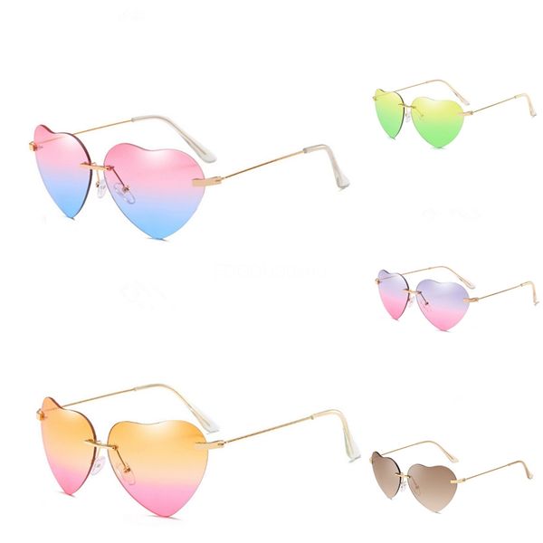 

fashion womens heart-shaped sunglasee plank black hinge metal frame sport txrppr sunglass eyewear with brown box #58898, White;black