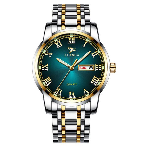 

jlanda j6601 new couple watch waterproof and fashion multi-function quartz watch has 10 colors, Slivery;brown