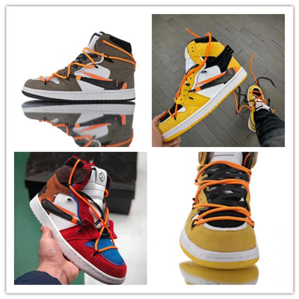 

2019 new futura x retro higt off basteball shoes women mens designer sneakers skateboard green dunks des chaussures taquets size36-44