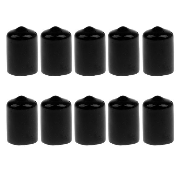 

10 pieces pool cue tip rubber protector black
