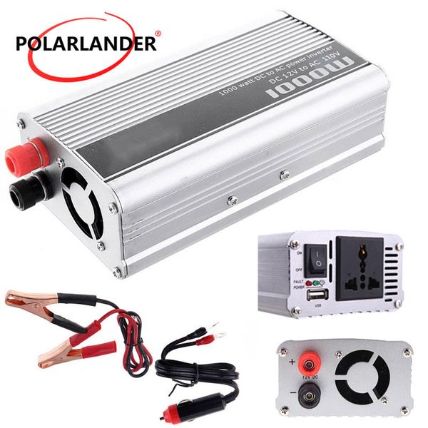 

1000w dc 12v to ac 220v portable car power inverter converter usb charger voltage transformer modified sine wave