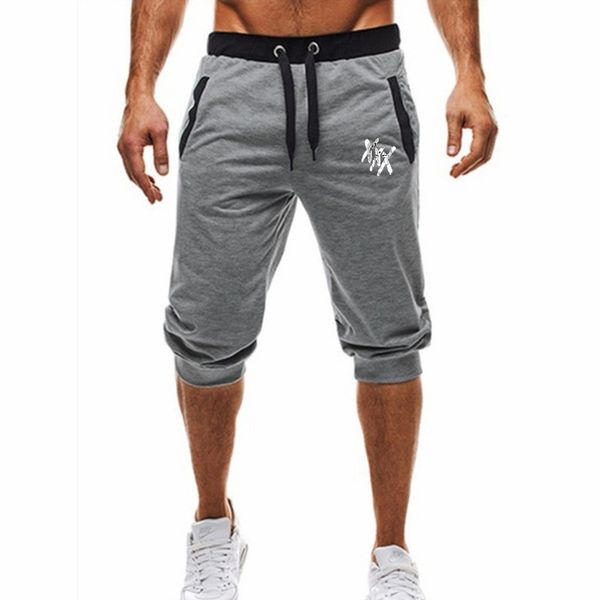 

2019 men's breeches sports casual tight harem soft 3/4 fashion new brand men's sweatpants summer comfort short masc, White;black