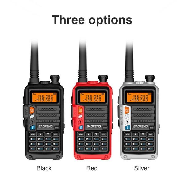 

eu plug new high power 8watts portable walkie talkie 10km long range cb radio transceiver for hunt forest city upgrade 5r