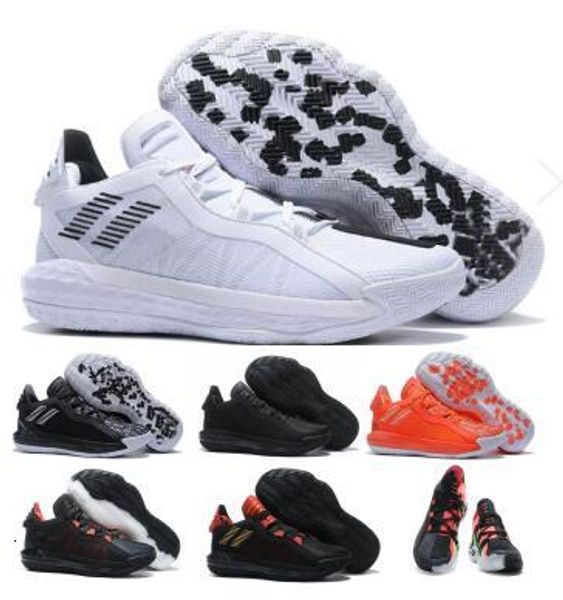 

2020 new dame 6 lillard basketball shoes mens man white stone solar red white vi 6s sports zapatos trainers sneakers shoes, Black