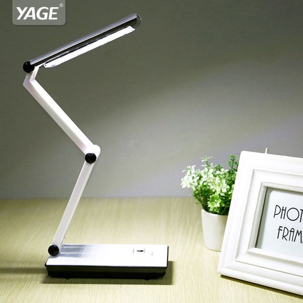 

yage 3979 настольная лампа night light led письменный стол для чтения книг usb складная 3-слойная корпус револьверный держатель 2-режим ес