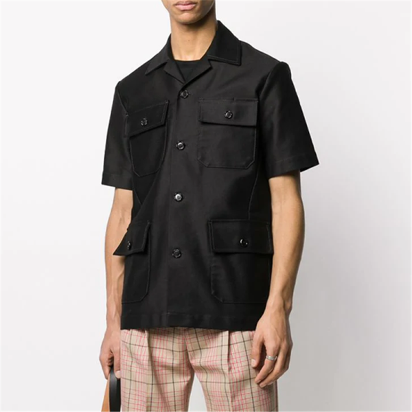 

customized s~6xl new summer trend men's slim shirt korean personalized hairdresser handsome and versatile short sleeve shirt, White;black