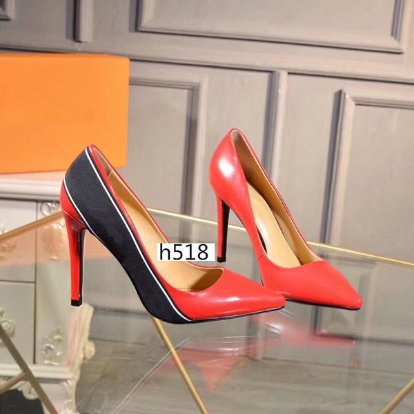 

women shoes high heels pointed toe sole pumps wedding shoes size 40, Black