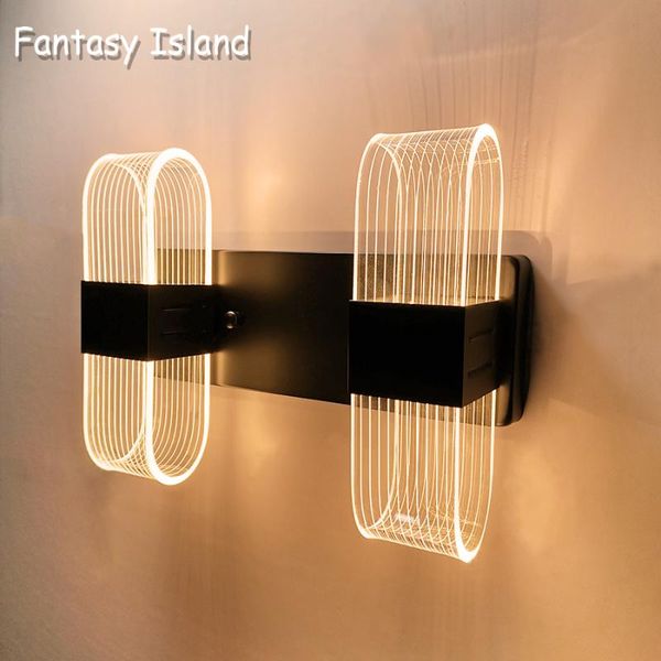 

современные акриловые стены света прихожей тумбочка спальни светодиодные настенные светильники искусства творческий коридор aisle бра декор