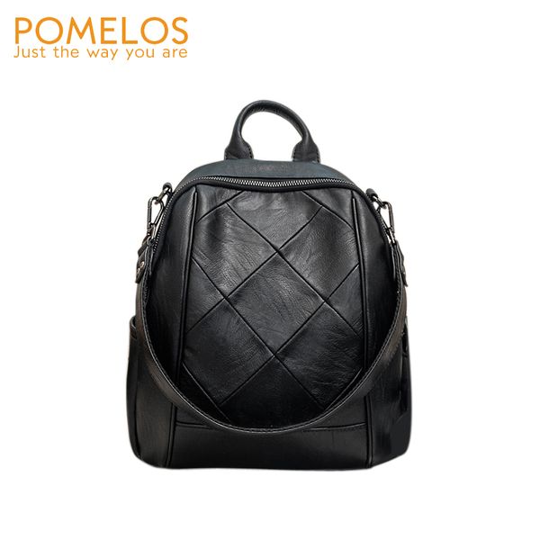 

pomelos korean fashion backpack women new small travel split leather backpacks for school teenagers girls backpack purse