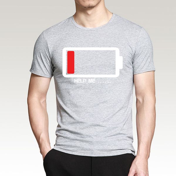 

men's t-shirts summer 2021 t-shirt batteries help me funny t shirts men's harajuku fitness shirt men, White;black