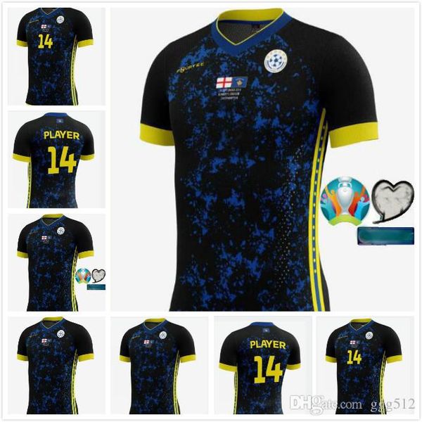 

19 20 косово футбол джерси специальный выпуск 2019 2020 muslija селина маек валон бериша домой hadergjonaj, Black;yellow