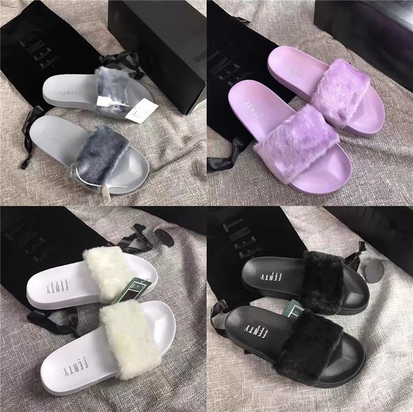 

latest real leather sheepskin ladies fashion slippers 2020 casual shoes non-slip slippers sandals women's slippers flip flop w01#777, Black
