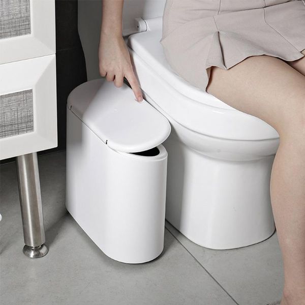 

11l plastic trash can for home bathroom wc waste bin trash basket toilet dustbin garbage bag holder container kitchen cleaning