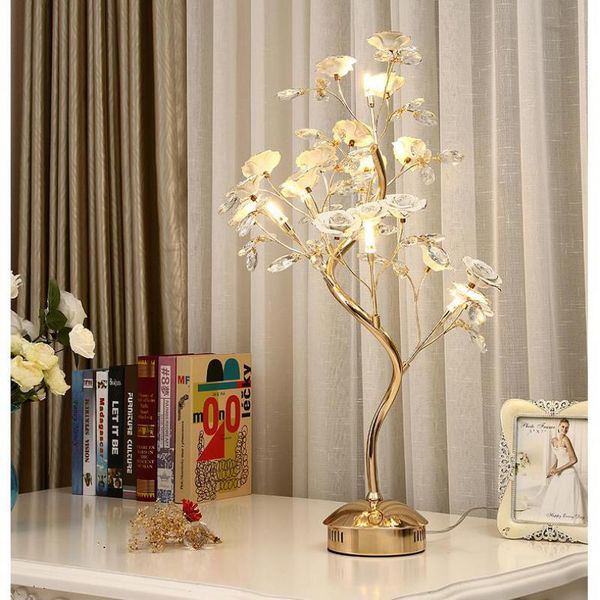 Salon Cristal De Acheter Arbre Blanc Mariage Accueil Debout Abajur 64 Foyerled Décoration Led Mesa513 Table Lamparas Rose Lampe AjR4q35L