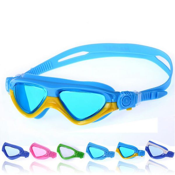 

big frame children kids teens professional anti fog waterproof silicone swimming goggles glasses water diving swim pool eyewear