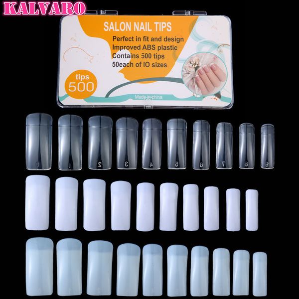 

kalvaro 1box/500pcs tips natural/clear/white half cover false nails french nail art diy salon faux ongles acrylic gel uv, Red;gold