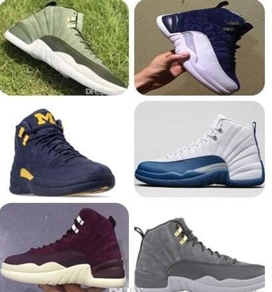 

12s international flight 12 shoe michigan mens basketball shoes unc bulls dark grey xii bordeaux flu game sport sneakers athletics