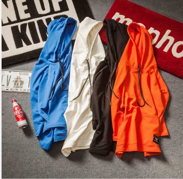 

2020 summer mens designer t-shirts lightweight loose pure color 3/4 sleeve casual t-shirts m-4xl, White;black