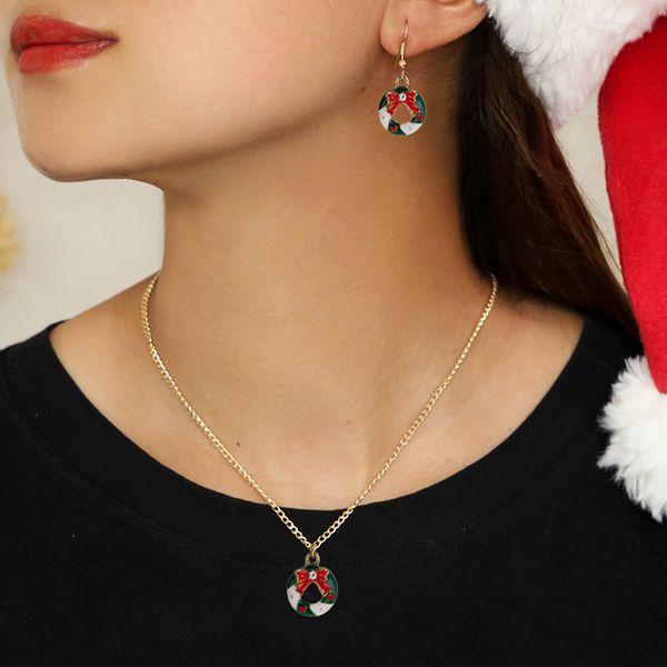 

modyle creative christmas ornaments stylish christmas snowman tree pentagram letter asymmetric earrings jewelry for gift, Silver