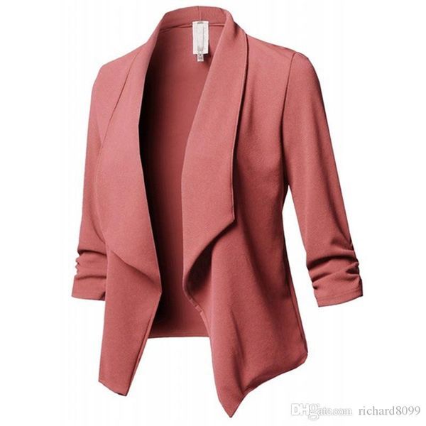 

fashion women slim ol casual blazer jacket coat work office lady clothes suit none button business femal blaze coat