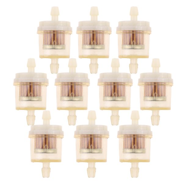 

10 pieces universal petrol inline fuel filter large car part fit 7mm pipes