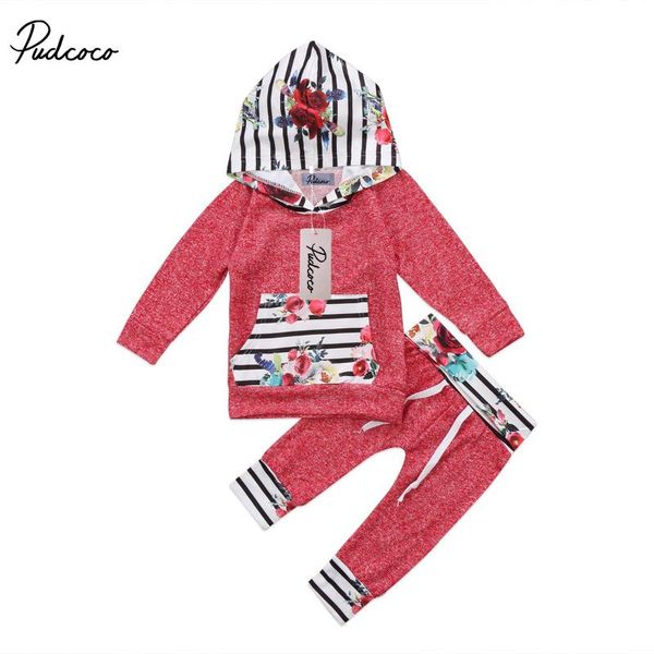 

fashion toddler baby kids boys girls hooded pants 2pcs outfits set clothes, White