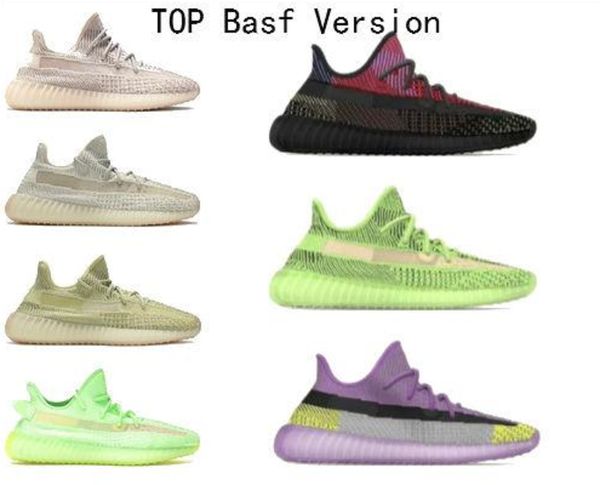 

factory real basf v2 shoes reflective alien yec triple black cloud white yeshaya yecheil breds oreos kanye west running shoes size 36-48