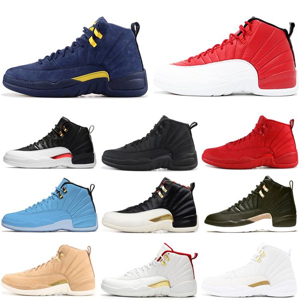 

fiba 12 12s men basketball shoes game royal french blue flu game taxi playoffs the master dark grey mens trainers sports sneakers 7-13
