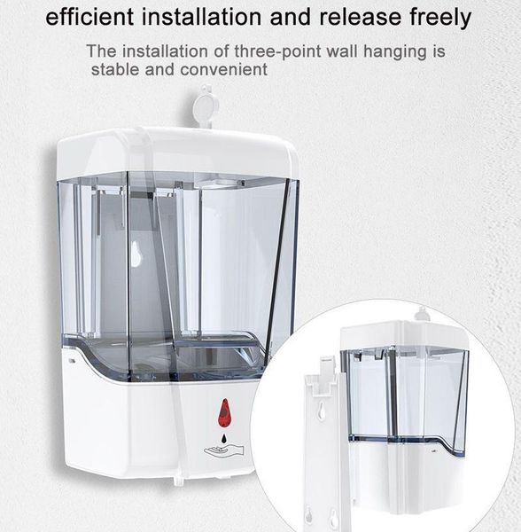 

700ml automatic soap dispenser touchless smart sensor usb bathroom liquid soap dispenser handstouchless sanitizer dispenser kka7901-1