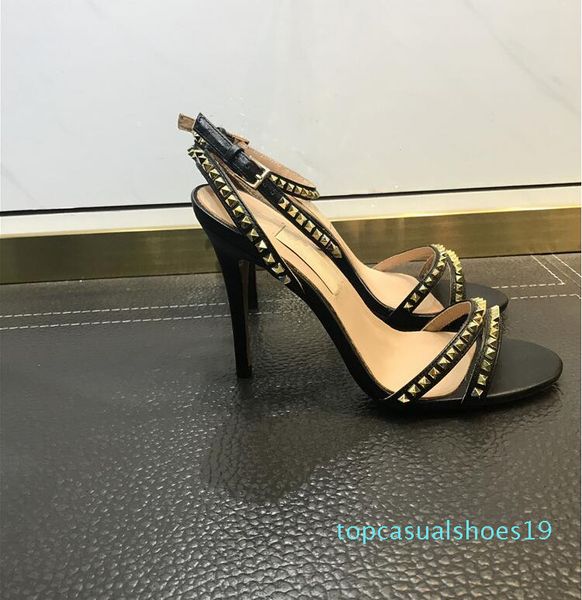 

high heel platform sandals designer women summer runway heels peep toe models fottwear shoes luxury designer chain shoes 19t, Black