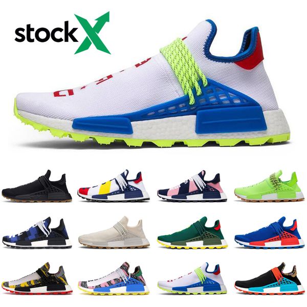 

мода nmd human race stock x pharrell williams кроссовки мужчины женщины hu trail черная резинка открытый мужские кроссовки спортивные кроссо