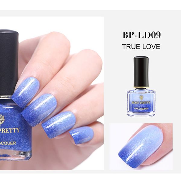 

6ml nail polish temperature color changing varnish lacquer shining colorful nail art polish liquid yuf99