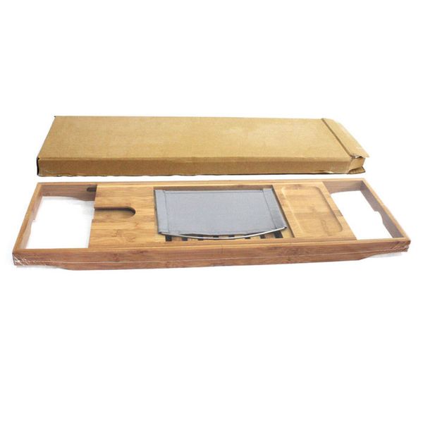 

творческая бамбуковая стойка для ванны выдвижной лоток для ванны с подставкой для чтения держатель планшета лоток для мобильного телефона и