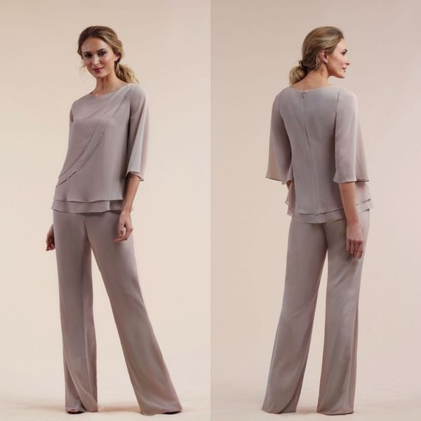 

жасминовый комбинезон платья для матери невесты жемчужные шифоновые вечерние платья 2019 брюки на заказ костюмы формальное свадебное платье, Black;red