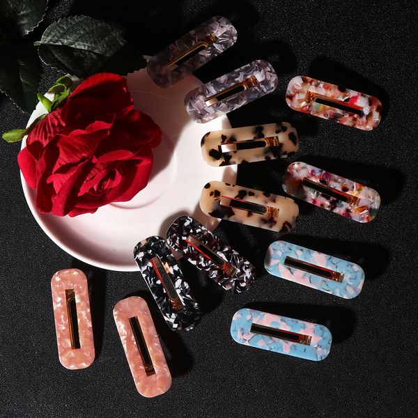

1pair women acetic acid hair clips for girls women hairpins leopard print waterdrop barrettes girls hairgrips hair accessories, Golden;silver