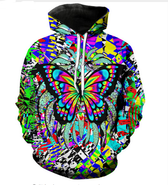 

new fashion cool sweatshirt hoodies 3d print mens womens casual rainbow style streetwear clothes rl0189, Black