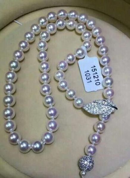 

classic 10-11mm white round pearl necklace 24 ", Silver