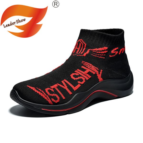 

leader show fashion men shoes high-breathable casual shoes for men sneakers outdoor trend casual zapatillas hombre, Black