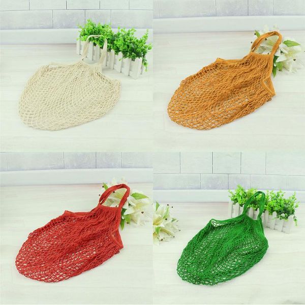 

fruit vegetables grocery bag shopper tote mesh net woven cotton shoulder bag hand totes home storage bag fashion string shopping