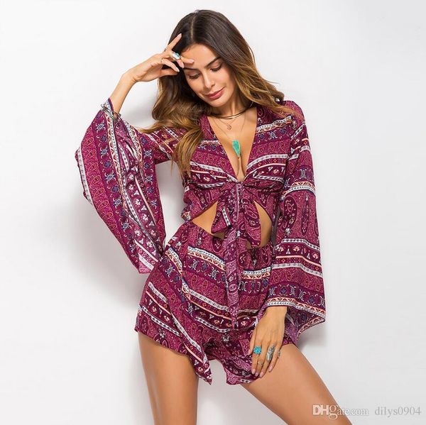 

new fashion woman women's clothing europe and america leisure time holiday wind printing conjoined shorts wholesale casual dresses, Black;gray