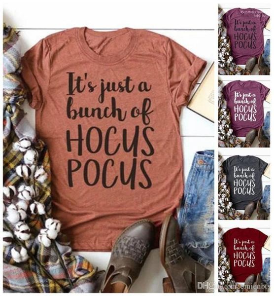 

short sleeve crew neck loose ladies casual solid color female tees halloween hocus pocus womens tshirts summer, White