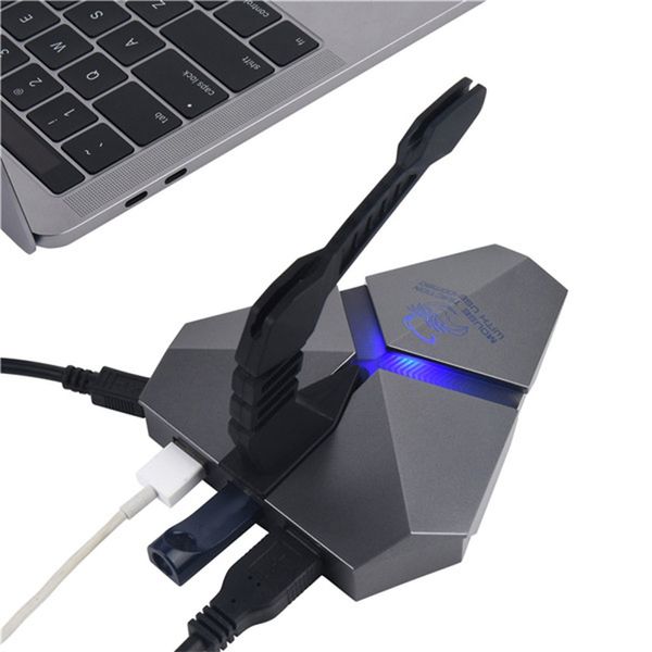 

USB 2.0 Data Gaming Mouse HUB Банджи Высокоскоростной 3-портовый USB-концентратор Splitter TF SD Card Reade