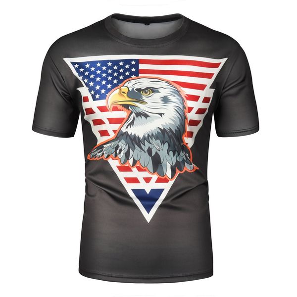 

funny t shirts men's summer new style independence day 3d printing short sleeves blouse camiseta hombre estampada #y3, White;black