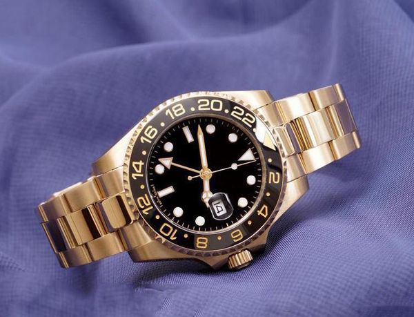 

2020 mens watches ceramics bezel mechanical automatic gold crown watch stainless stell original stainess clasp wristwatch #1, Slivery;brown