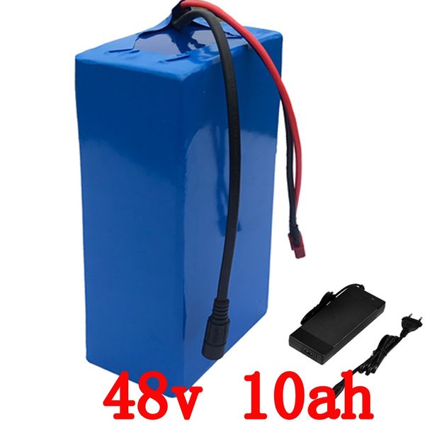 48 v 10ah lifepo4 bateria 48 v 10ah bicicleta elétrica bateria 48 V 10AH bateria de lítio com 54.6 V 2A carregador frete grátis